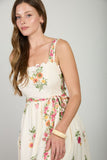 Wildflower Scallop Midi Dress