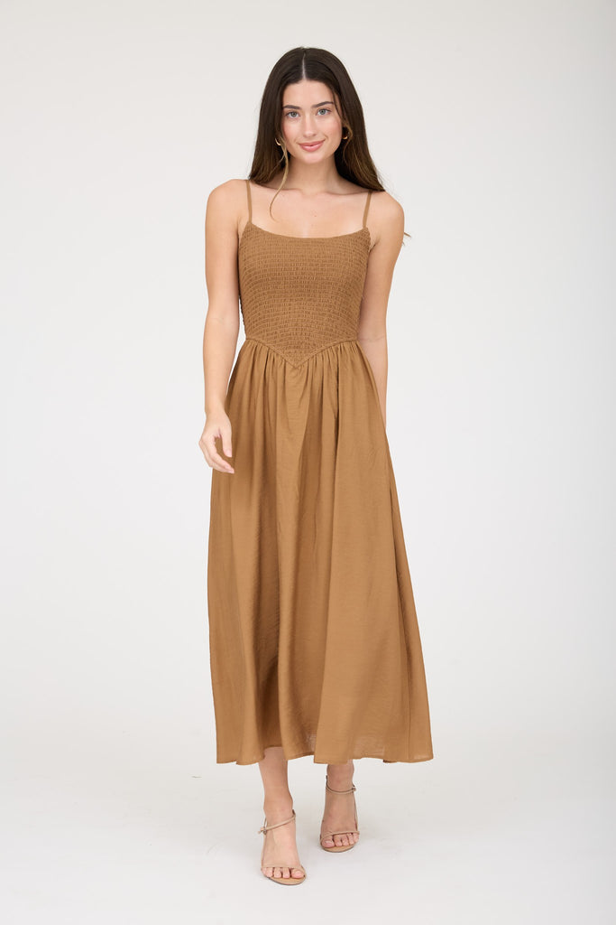 Sunspell Smocked Midi Dress