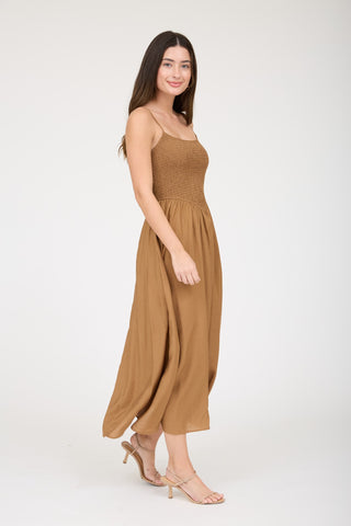 Sunspell Smocked Midi Dress