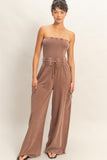 Sunset Stroll Strapless Jumpsuit