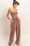 Sunset Stroll Strapless Jumpsuit