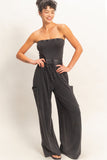 Sunset Stroll Strapless Jumpsuit