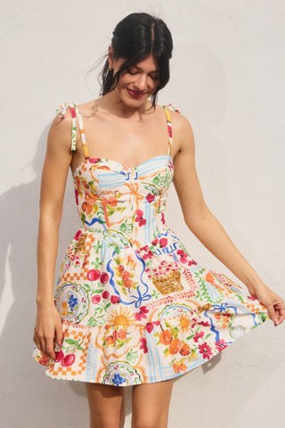 Mediterranean Market Mini Dress