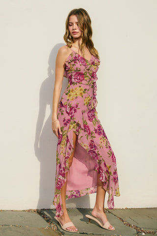 Rosewater Ruffle Maxi Dress