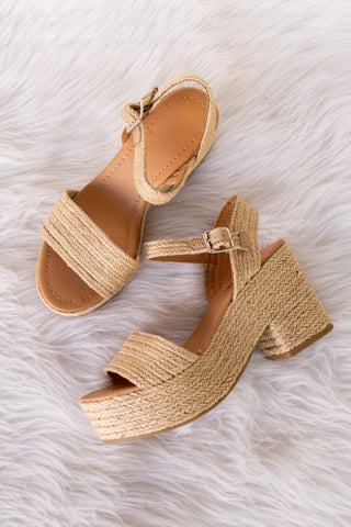 Every Step Counts Sandal in Light Tan