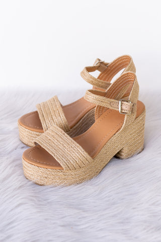 Every Step Counts Sandal in Light Tan
