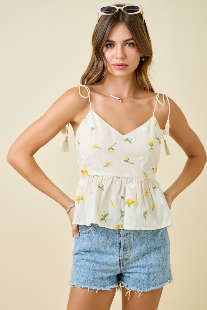 Honeyblossom Tie Top