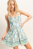 Seaside Bloom Halter Romper