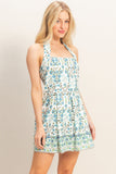 Seaside Bloom Halter Romper