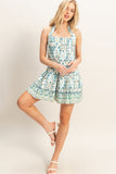 Seaside Bloom Halter Romper