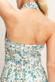 Seaside Bloom Halter Romper