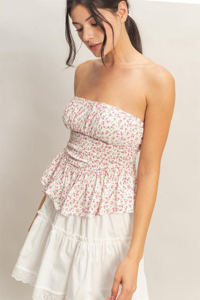Cottage Rose Peplum Top