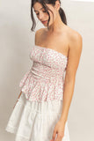 Cottage Rose Peplum Top