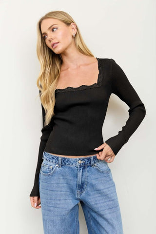 Fine Line Ribbed Top