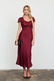 Candlelight Satin Midi Dress
