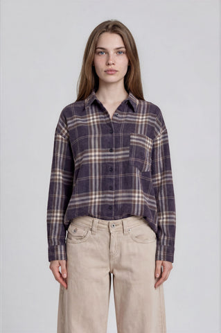 Corner Café Plaid Top