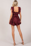 Raise A Toast Romper in Wine