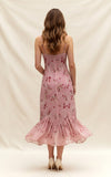 Blushing Petals Midi Dress