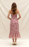 Blushing Petals Midi Dress