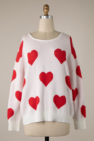 Falling In Love Hearts Sweater