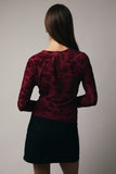 Velvet Rose Mesh Blouse