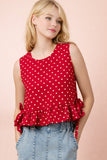 Sweetheart Bow Peplum Top