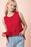Sweetheart Bow Peplum Top