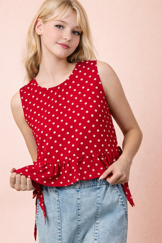 Sweetheart Bow Peplum Top