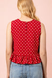 Sweetheart Bow Peplum Top
