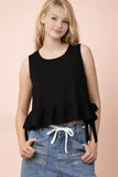 Sweetheart Bow Peplum Top