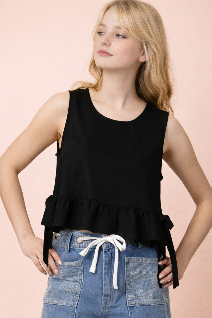 Sweetheart Bow Peplum Top