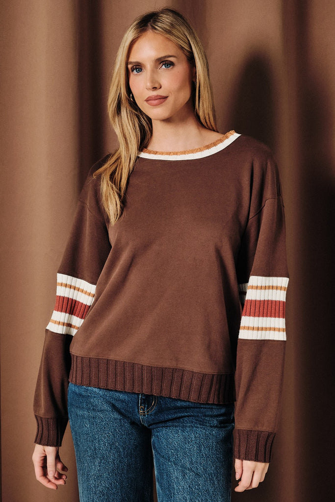 Bleacher Club Stripe Sweatshirt