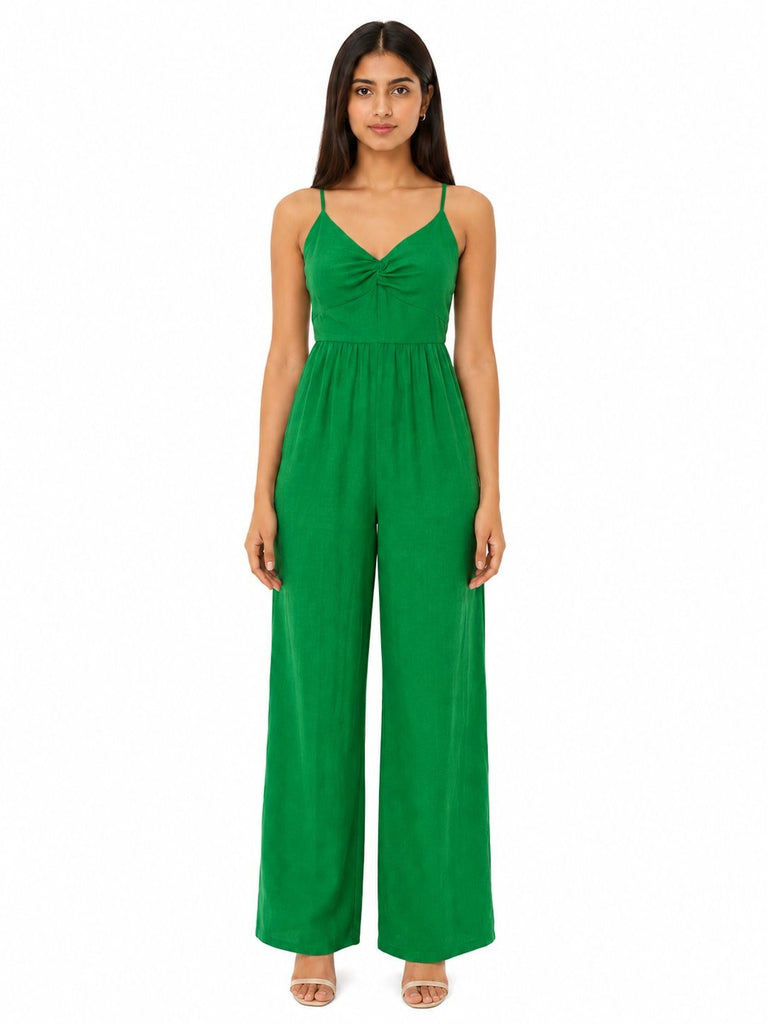 Emerald Twist Front Jumpsuit