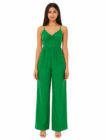 Emerald Twist Front Jumpsuit
