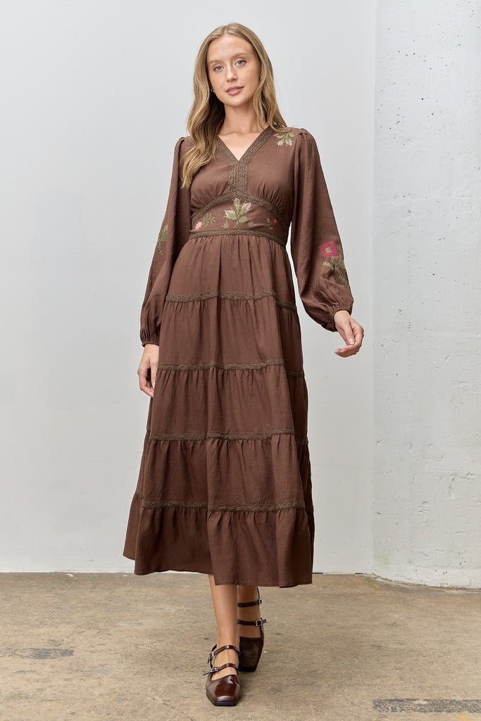 Everly Boho Embroidered Dress