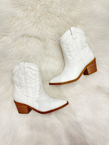 Missing You Bootie in White