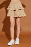 Lets Get Away Skirt in Taupe