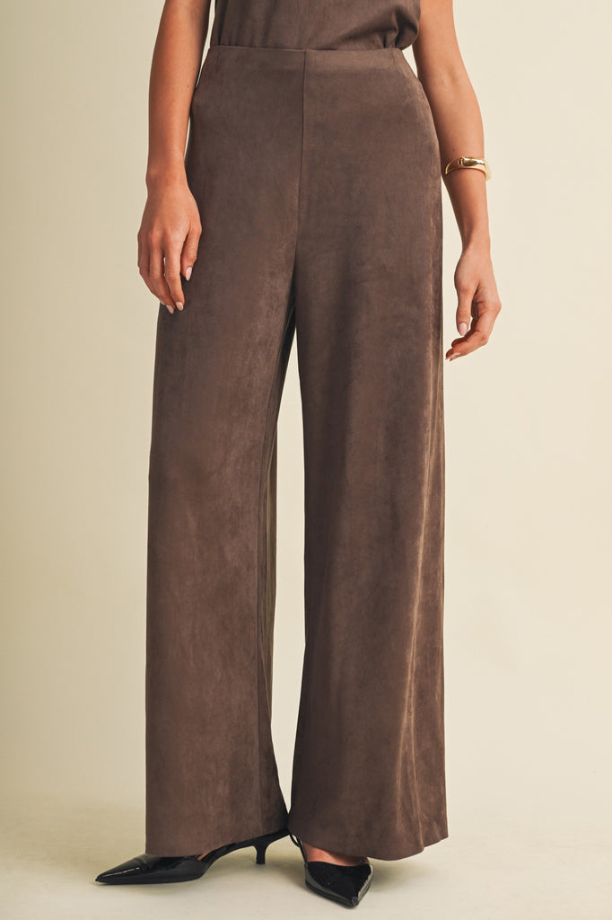 Nightcap Suede Wide-Leg Pants
