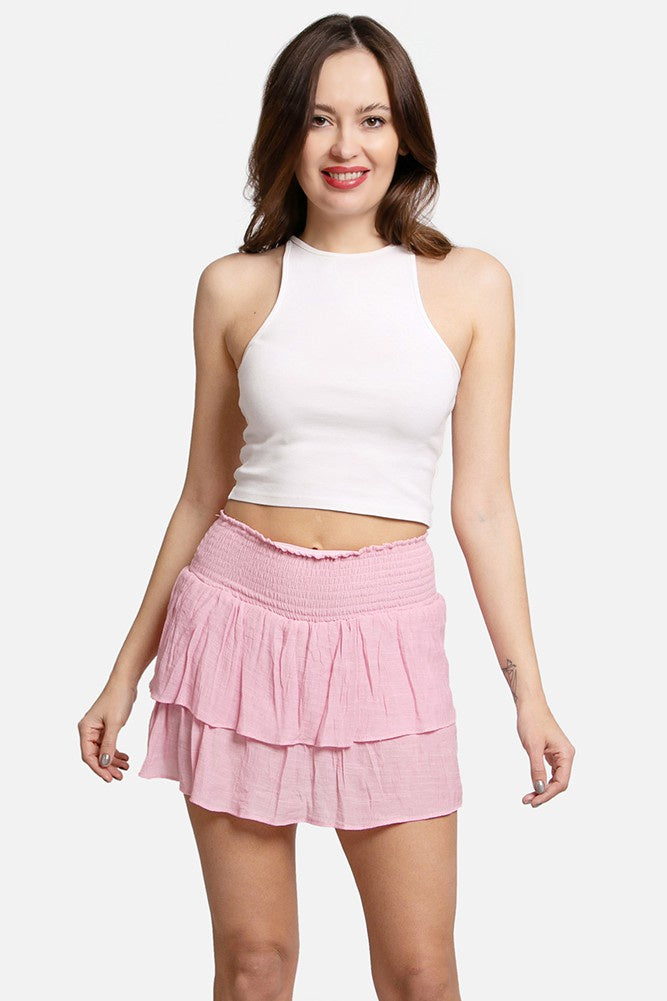 Shine Bright Mini Skirt in Pink