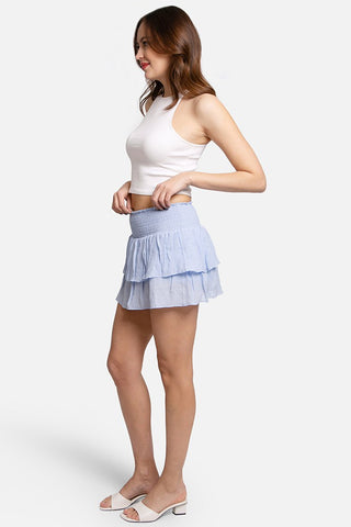 Shine Bright Mini Skirt in Blue