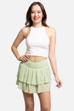 Shine Bright Mini Skirt in Green