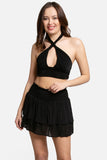 Shine Bright Mini Skirt in Black