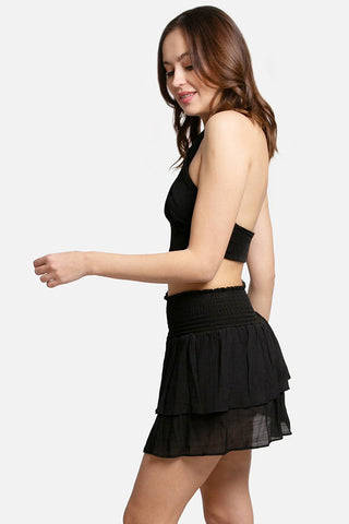 Shine Bright Mini Skirt in Black