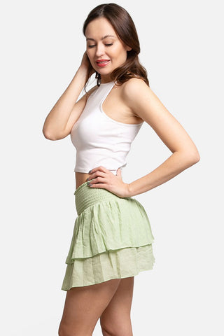 Shine Bright Mini Skirt in Green