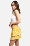 Shine Bright Mini Skirt in Yellow Floral