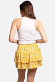 Shine Bright Mini Skirt in Yellow Floral