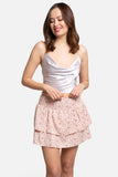 Shine Bright Mini Skirt in Pink Floral