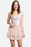 Shine Bright Mini Skirt in Pink Floral