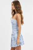 Blue Meadow Lace Mini Dress