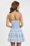 Blue Meadow Lace Mini Dress
